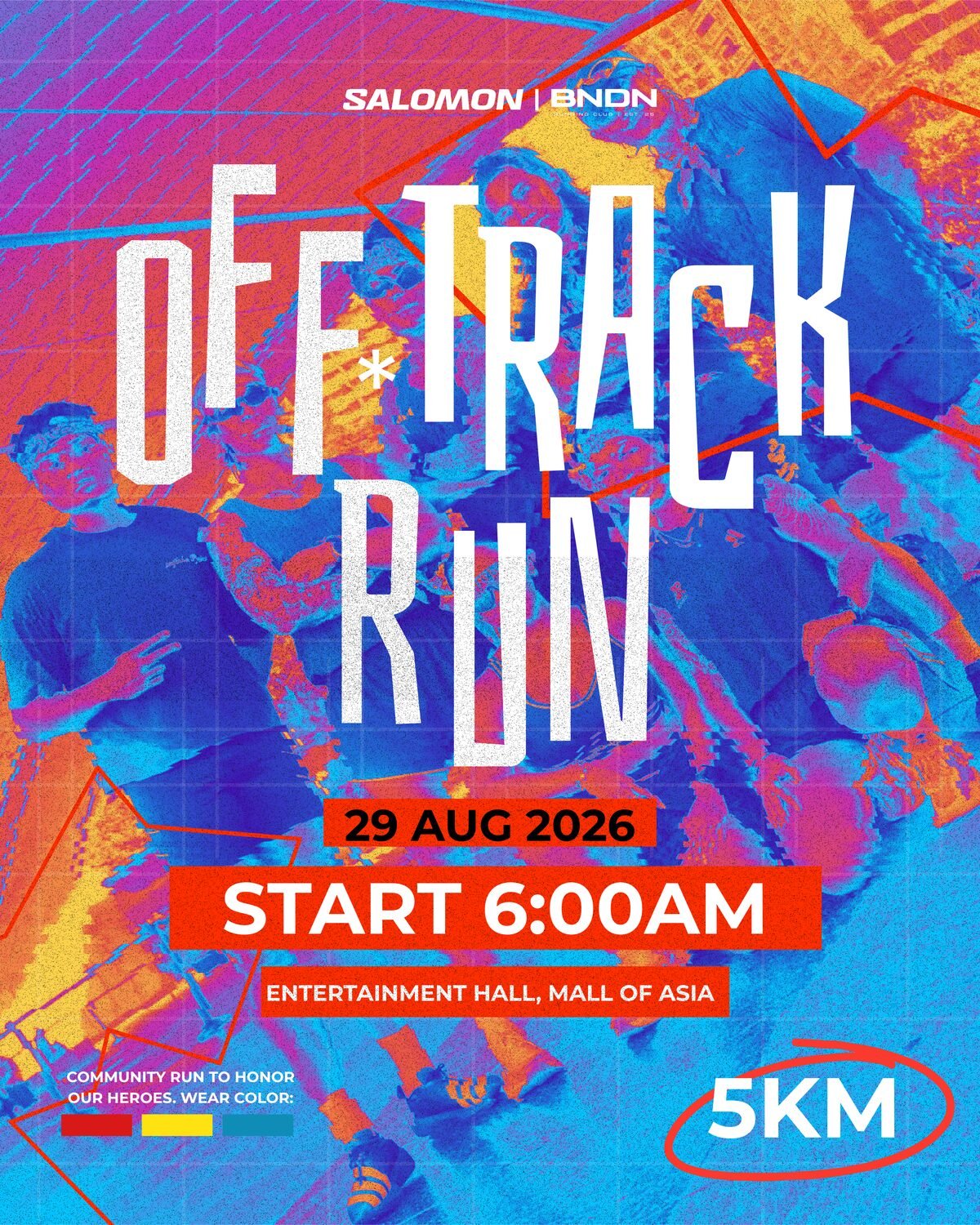 OFF*TRACK RUN official poster — 29 Aug 2026, start 6:00AM, Entertainment Hall, Mall of Asia